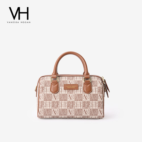VH女包珞可波士顿包包女式2025新款轻奢小众高级感手提包斜挎小包 - 图1