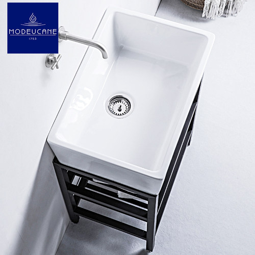 莫德卡恩MODEUCNE 孔落地洗手盆无孔陶瓷超深cm洗脸盆 - 图0