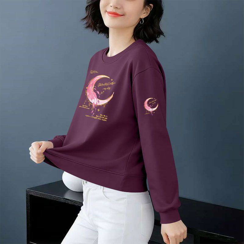 纯棉长袖卫衣女时尚新款秋冬显瘦大码潮流洋气遮肉气质上衣ins,淘宝优惠券,粉丝福利购,淘宝优惠卷