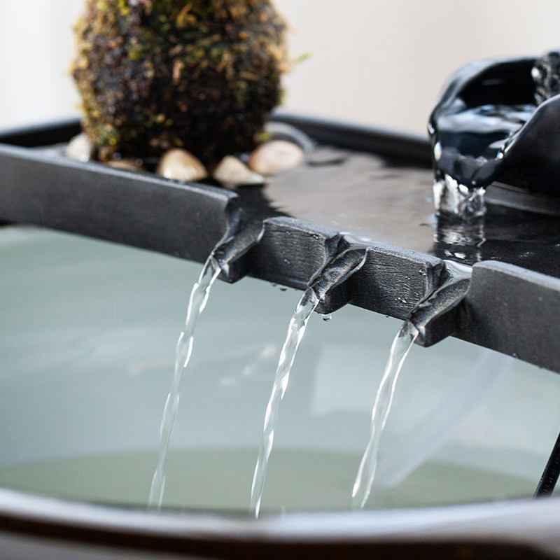 现代简约家居客厅招财流水摆件循环水鱼缸石槽微景观造Y景装饰配,淘宝优惠券,粉丝福利购,淘宝优惠卷