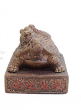 龟造景装饰池摆件蛇景观龟盆景动物流水园林家居鱼缸假山石湾陶瓷