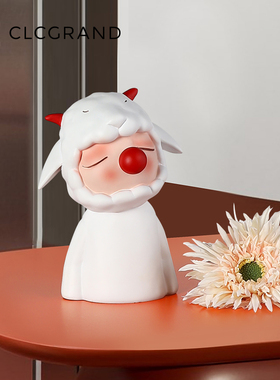 客厅桌面小羊装饰高级感家居玄关酒柜电视柜摆设新家乔迁礼品