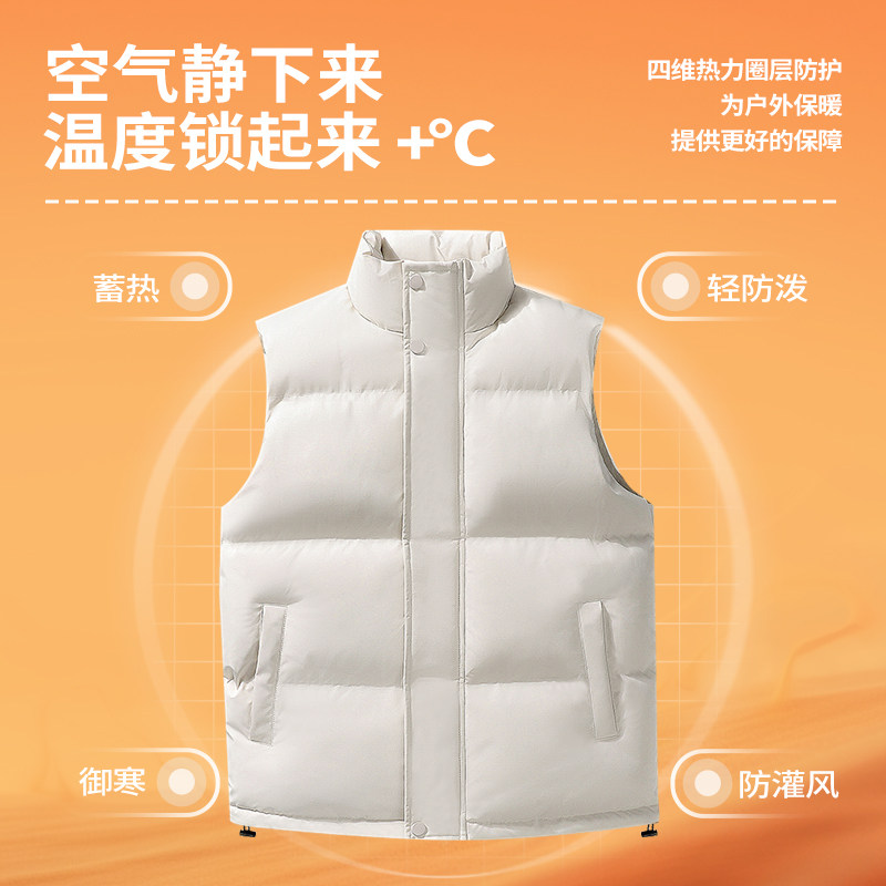 Jeep吉普马甲男款2025新款秋冬季背心潮流复古保暖上衣男加厚棉衣,淘宝优惠券,粉丝福利购,淘宝优惠卷