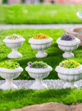 跨界微景观创意人造欧洲花盆园艺景观材料DIY装饰桌面树脂装饰品