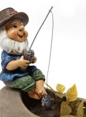 花园装饰庭院布置假山水池鱼池装饰道具钓鱼精灵户外创意树脂摆件