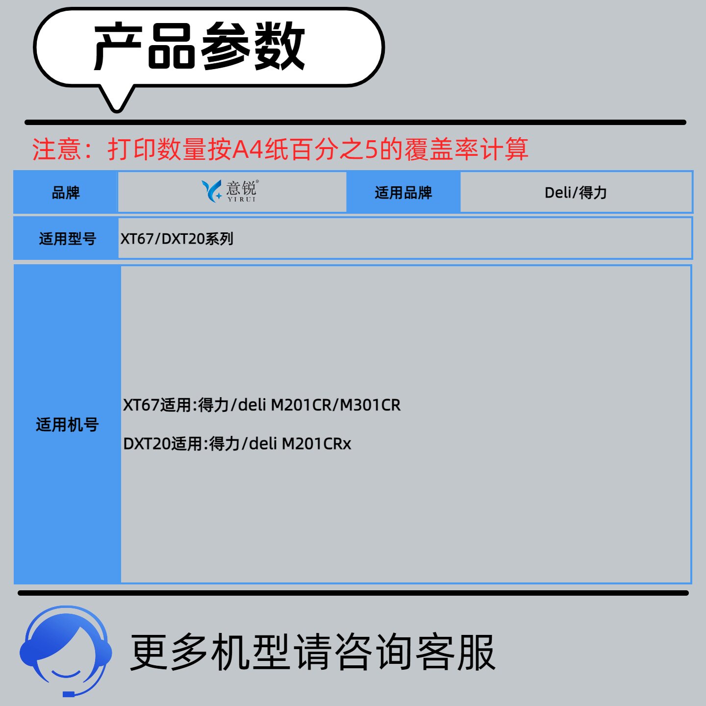 适用得力M201CR粉盒M301CR粉盒deli M201CRx打印机墨盒数码复印机硒鼓得力XT67Ke/Ce/Me/Ye墨粉盒DXT20碳粉盒 - 图3