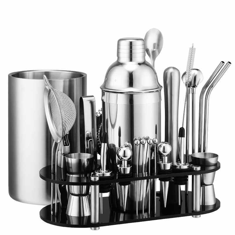 新款波士顿酒壶鸡尾酒摇调酒器入门级调制23不锈钢工具包件套三段,淘宝优惠券,粉丝福利购,淘宝优惠卷