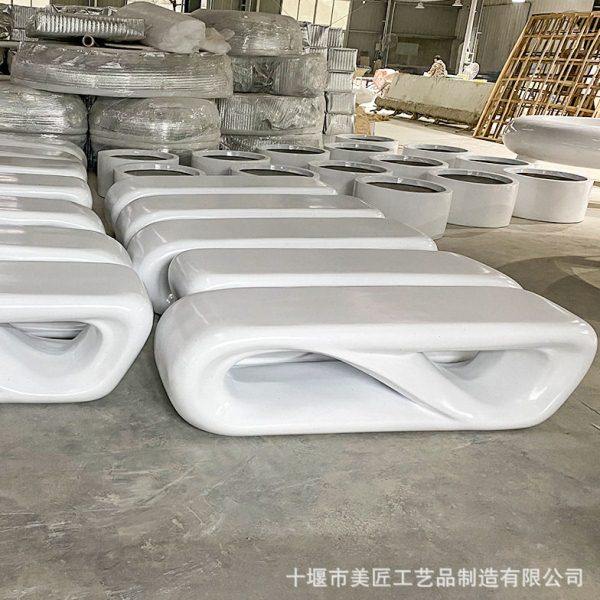 玻璃钢日字椅商场休闲椅户外景观座椅学校景区长条坐凳异形休息凳,淘宝优惠券,粉丝福利购,淘宝优惠卷