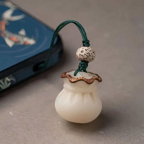 菩提福袋精致小巧情侣复古饰品手工编织饰品手机挂件钥匙车载挂饰 - 图2