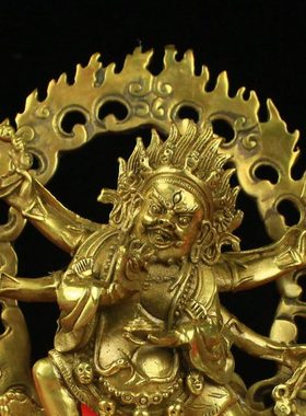 纯铜藏佛黑财神六臂金刚大黑天主像六臂玛哈噶拉铜像摩诃噶拉