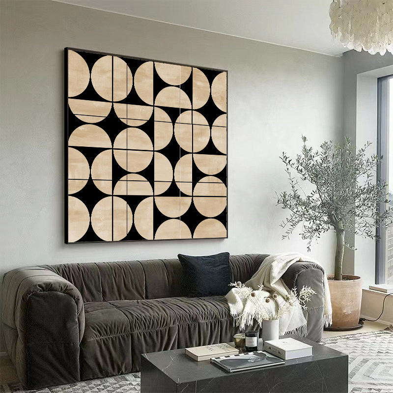 客厅沙发背景墙挂画黑白灰抽象入户E玄关现代装饰画餐厅床头墙壁,淘宝优惠券,粉丝福利购,淘宝优惠卷