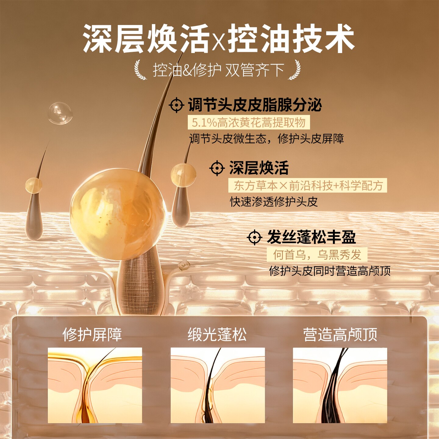 友理黄花蒿头皮素 敏感修护控油去屑清洁头皮洗发水急救装一盒6袋