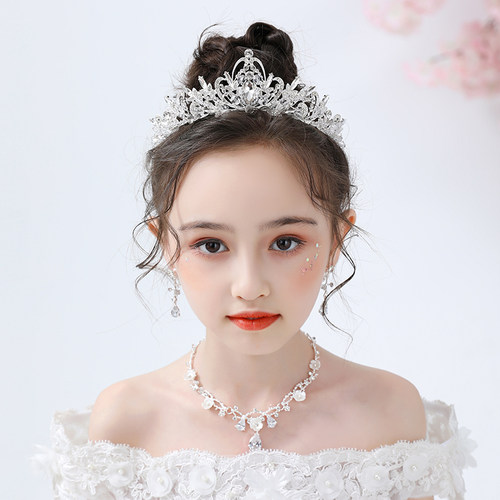 皇冠头饰公主儿童发饰小女孩王冠水晶发箍花童婚纱发饰表演饰品 - 图2