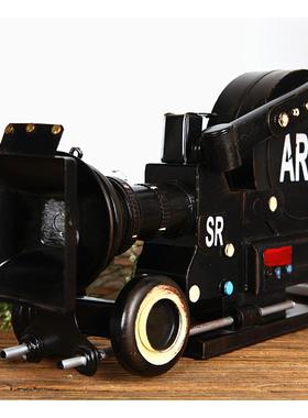 复古手握电影放映机模型 老式店铺橱窗家居装饰摆件 摄影道具