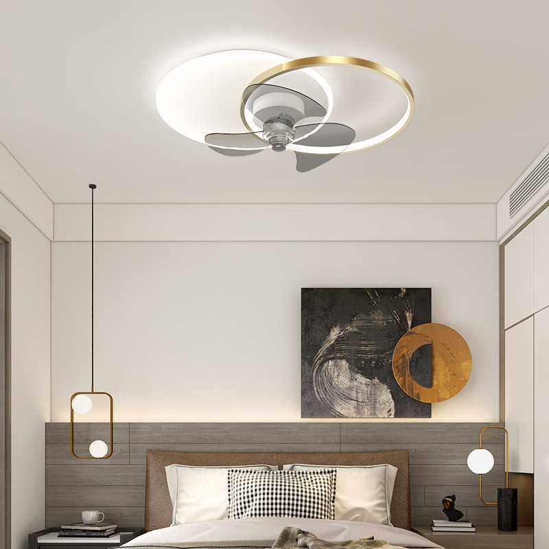 北欧吸顶风扇灯现代简约家用卧室餐厅超薄隐形静音灯扇一体吊扇灯,淘宝优惠券,粉丝福利购,淘宝优惠卷