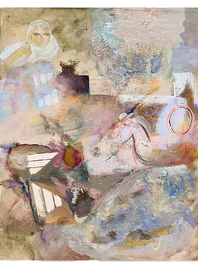 HLF.手绘大芬村油画《岩彩》奶油肌理感挂画客厅玄关电表箱中古风