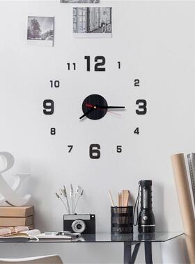 Mini Home Wall Clock 3D DIY Acrylic Mirror Stickers For Home