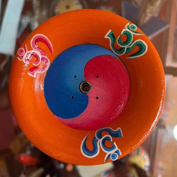 尼泊尔手工彩绘菩提木香插藏香专用大孔线香室内烧香炉家用摆件,淘宝优惠券,粉丝福利购,淘宝优惠卷