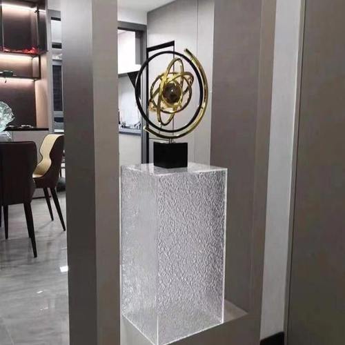 石头纹亚克力展示台底座装饰品流水台橱窗陈列台置物摆台模特地台 - 图2