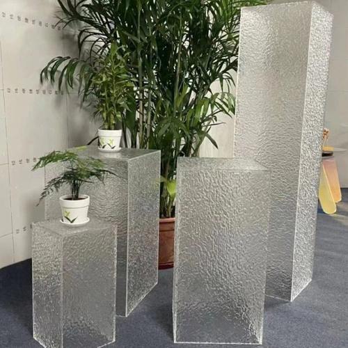石头纹亚克力展示台底座装饰品流水台橱窗陈列台置物摆台模特地台 - 图0