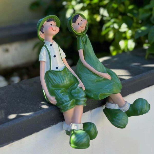 花园摆件吊脚娃娃阳台庭院造景家居客厅电视柜露台花架园艺装饰品,淘宝优惠券,粉丝福利购,淘宝优惠卷