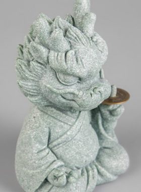 逗兽记 入户玄关装饰摆件轻奢高档青砂石鱼缸造景摆设可养小茶玩