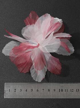 多色欧根纱立体渐变蕾丝花朵 绢花diy汉服头饰 服饰辅料 婚纱装饰