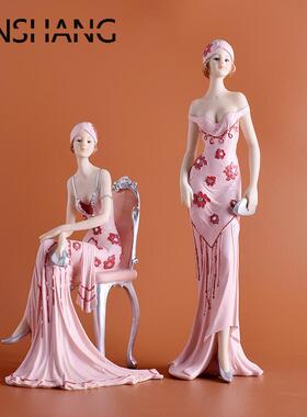 欧式女郎时尚美女摆件家居装饰品客厅酒柜玄关软装摆设结婚礼物