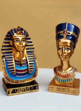 木乃伊手办金字塔装饰品摆件埃及法老旅游纪念品圣甲虫模型工艺品