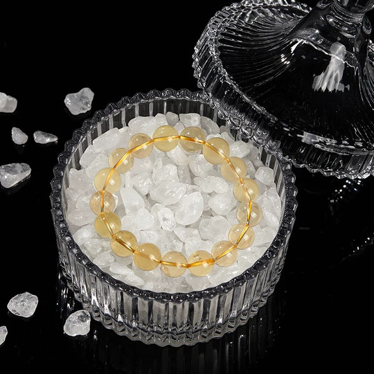 天然消磁白水晶碎石原石宝石手串摆件手链消磁石净化消磁碗水晶碗