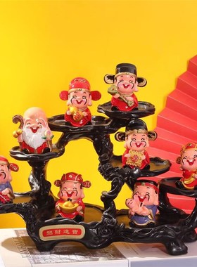 五路财神爷招财办公室店铺家居客厅装饰创意结婚乔迁开业礼品摆件