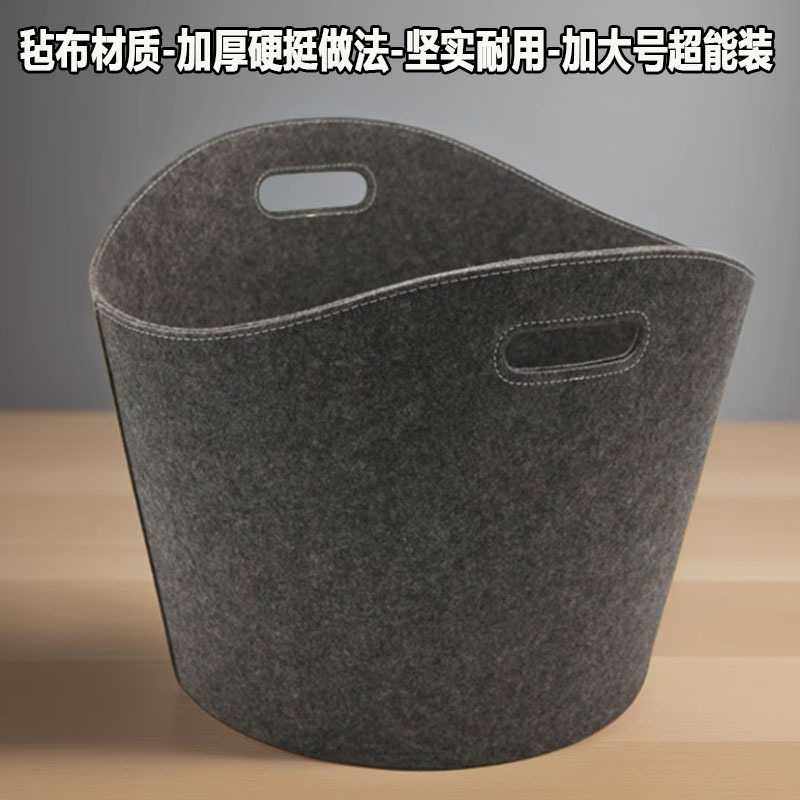 圆形加大号多用途外销欧美PU皮柴火袋毡布麻布壁炉木柴收纳皮篮子,淘宝优惠券,粉丝福利购,淘宝优惠卷