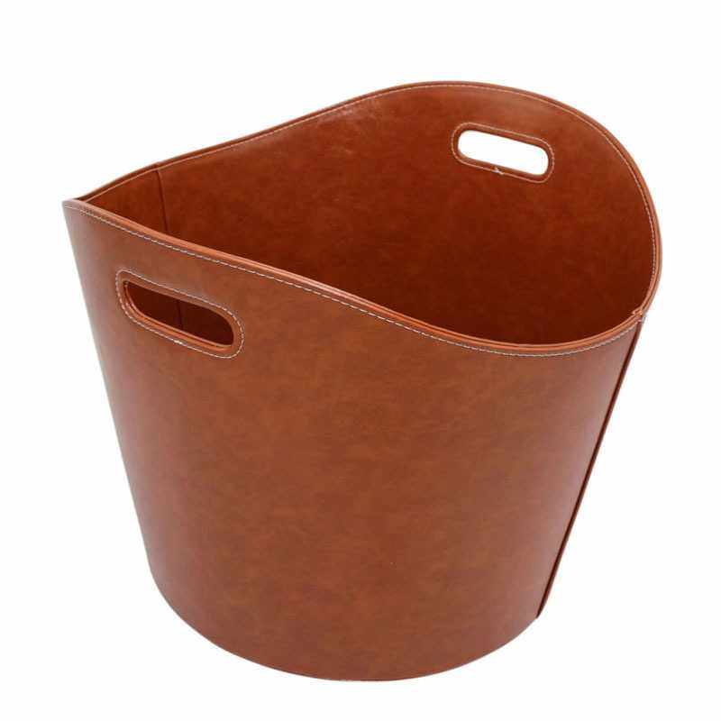 圆形加大号多用途外销欧美PU皮柴火袋毡布麻布壁炉木柴收纳皮篮子,淘宝优惠券,粉丝福利购,淘宝优惠卷