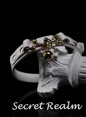 小狗铃铛颈环高级皮革项链