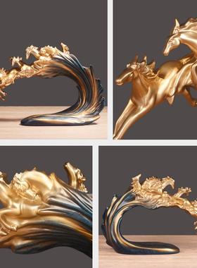 马摆件万马奔腾工艺品新房办公室桌摆设公司乔迁新店开业礼品