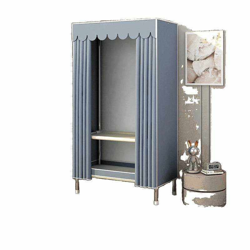 简易衣柜出租房卧室组装钢管钢架加固加粗加厚家居纯色布制衣柜,淘宝优惠券,粉丝福利购,淘宝优惠卷