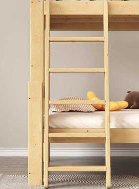 木梯子实木质楼梯家用学生宿舍上下床儿童双层床阁楼楼梯木直梯&W
