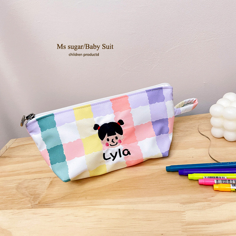 儿童韩版姓名个性定制便携卡通防水钥匙包零钱包笔袋女Z化妆包礼,淘宝优惠券,粉丝福利购,淘宝优惠卷