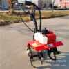 Portable 7.5 HP rotary tiller, household furrow plow, four-wheel drive diesel micro tiller