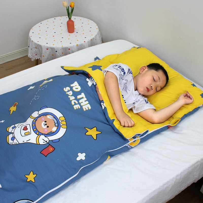 小学生午休睡袋纯棉可脱胆儿童冬季加厚防踢被学校午睡被子四季通,淘宝优惠券,粉丝福利购,淘宝优惠卷