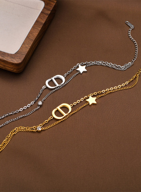 跨境新款高版字母CD手链女时尚