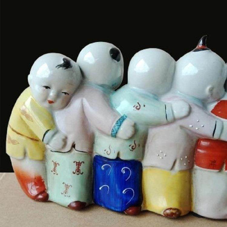 陶瓷人物雕塑工艺品创意家居饰品新中式客厅复古装饰品摆件,淘宝优惠券,粉丝福利购,淘宝优惠卷