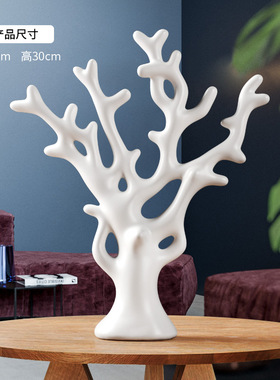 北欧风格a家居餐桌创意陶瓷小鹿摆设电视柜玄关客厅酒柜装饰品摆