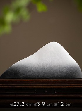 白瓷假山小摆件创意p微景观造景陶瓷客厅玄关中式装饰品摆设