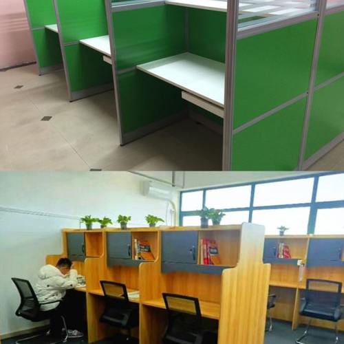 学生课桌面对面桌椅培训桌辅导桌培训一对一全托封闭隔音屏风隔断 - 图0