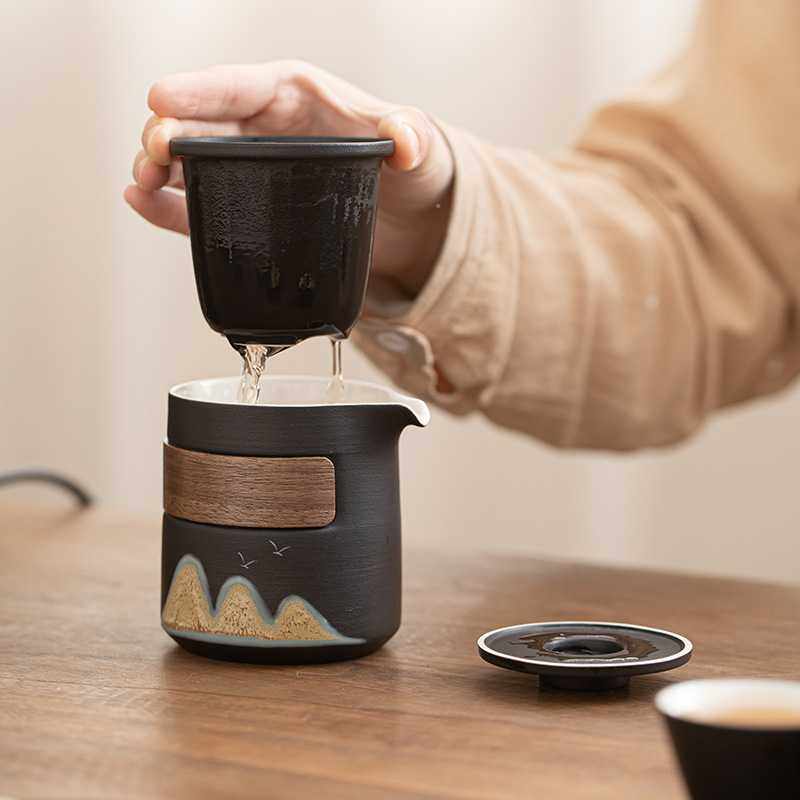 旅行茶具便携式电热烧水壶出差随手户外泡茶快客杯露营煮茶壶套装,淘宝优惠券,粉丝福利购,淘宝优惠卷