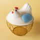 Household kitchen egg basket storage basket vegetable iron storage basket storage basket O fruit basket vegetable basket metal basket span