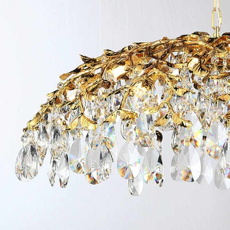 轻奢水晶花朵吊灯客厅餐厅卧室手工艺术装饰金色树枝造型灯具,淘宝优惠券,粉丝福利购,淘宝优惠卷