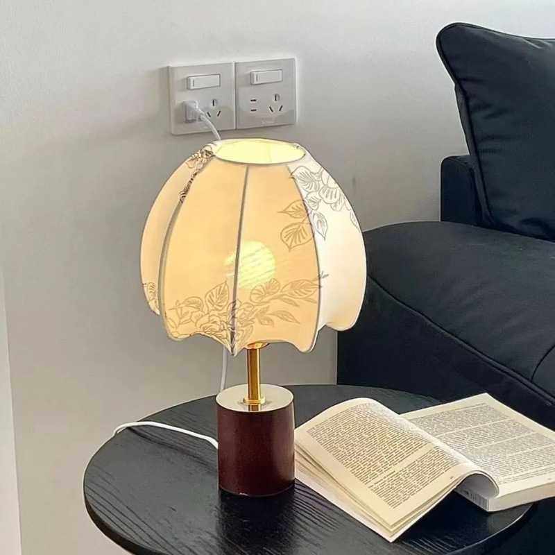 法式复古古风实木台灯美式床头柜卧室中古书房客厅氛围床头灯,淘宝优惠券,粉丝福利购,淘宝优惠卷