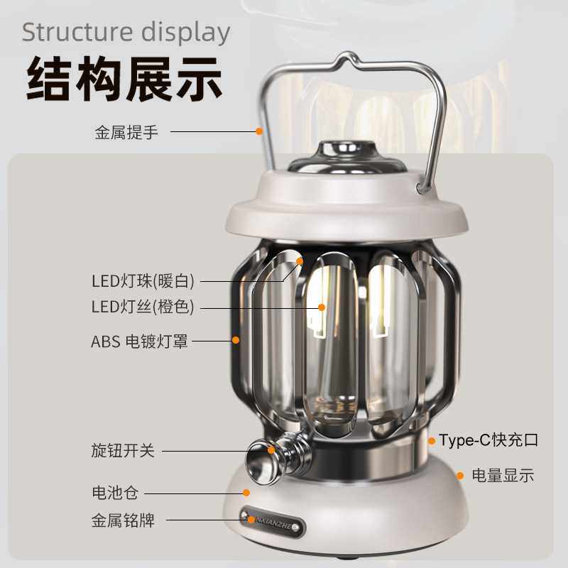 探险者露营灯复古马灯户外帐篷灯手提充电式led灯营地灯超长续航,淘宝优惠券,粉丝福利购,淘宝优惠卷